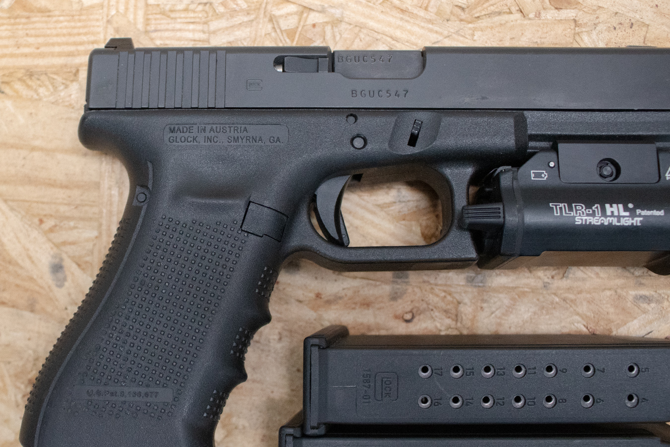GLOCK 17 Gen4 9mm Police Trade-In Pistols with Night Sights and TLR-1 Light (Good Condition)